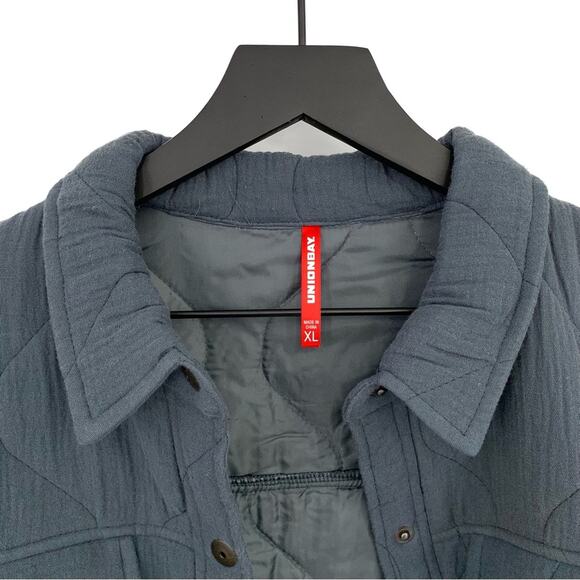 UNIONBAY Tyra Quilted Shirt Jacket Dusty Blue XL - Picture 5 of 11